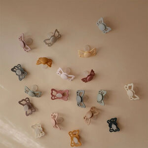 Lot de 2 sucettes silicone T1 Butterfly soft lilac/peach 