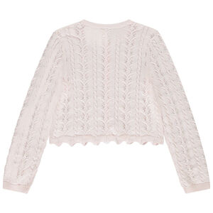 Gilet manches longues en tricot fantaisie uni fille 
