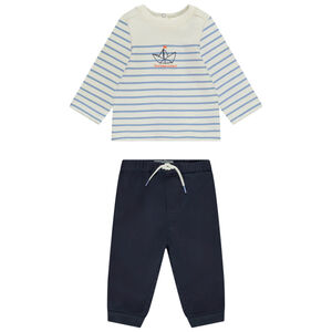Ensemble long avec marinière pour bébé garçon 