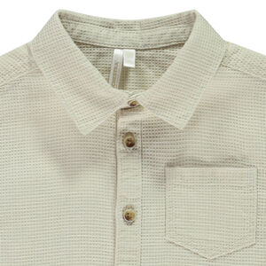 Chemise manches longues effet nid d'abeille pour garçon 