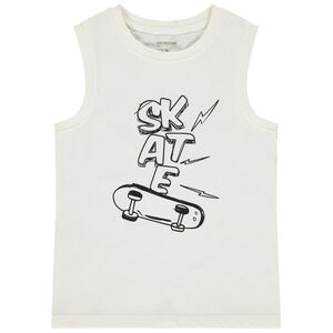 Débardeur uni avec print fantaisie pour garçon 