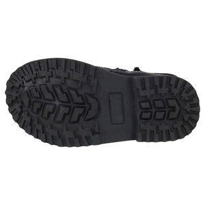 1/2 bottes aspect cuir avec boucle métal et zip 