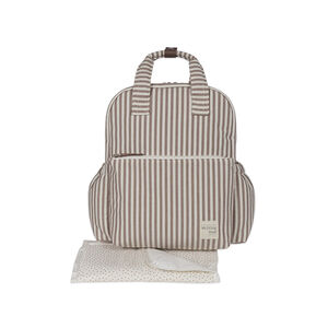 Sac à dos à langer Pralinés à rayures - Moka 