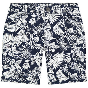 Bermuda en toile à imprimé végétal pour enfant garçon 
