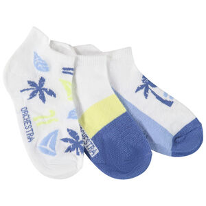Lot de 3 paires de socquettes motifs Mykonos garçon 