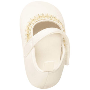 Babies en satin de cérémonie avec broderie pour bébé fille 