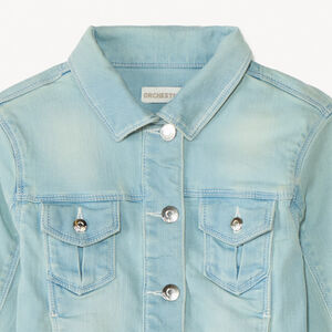 Veste effet jean à poches pour fille 