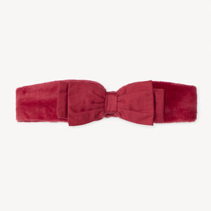 Bandeau à nœud bi-matière pour bébé fille 