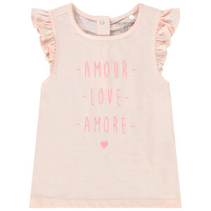 Débardeur en coton manches courtes pour bébé fille 