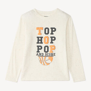 T-shirt manches longues garçon motif basket 