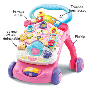 Super trotteur parlant 2-en-1 Rose 