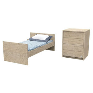 Lit combiné évolutif 60x120 cm Antonin - Bois 