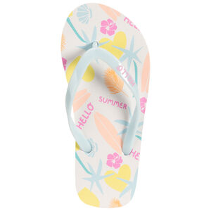 Tongs imprimé été et bride printée pour fille avec lanière selon l'âge 