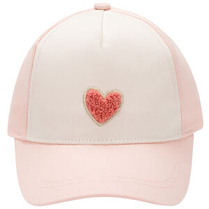 Casquette à patch cœur en bouclettes pour bébé fille 