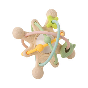 Anneau de dentition en silicone avec hochet Galaxy pastel 