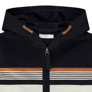 Gilet à capuche en tricot fantaisie pour garçon 