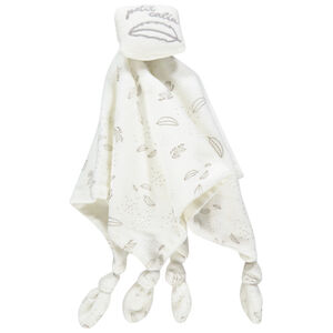 Doudou plat imprimé plumes  