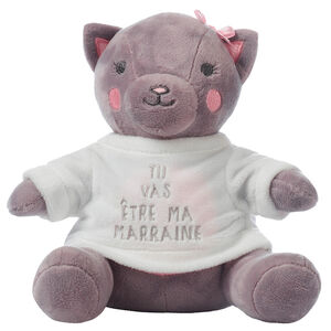 T-shirt d'habillage nounours "Tu vas être marraine" 