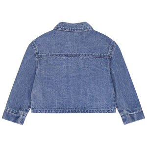 Veste en jean à grandes poches plaquées fille 