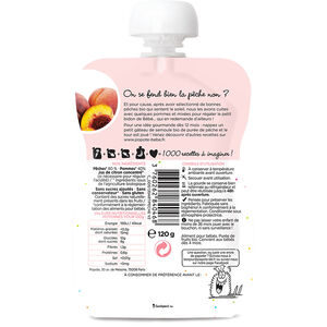 Gourde à la pêche bio - 120g 