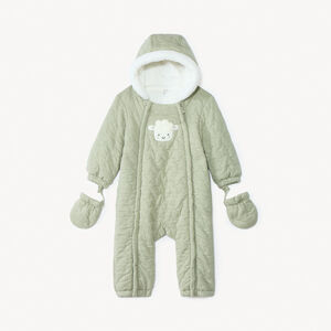 Combi-pilote matelassé et brodé mouton pour bébé avec finitions différentes selon l'âge 
