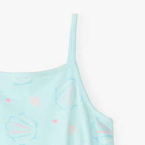 Salopette short en jersey imprimé fantaisie pour fille 