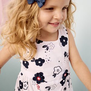 Robe sans manches imprimé fleurs pour bébé fille 