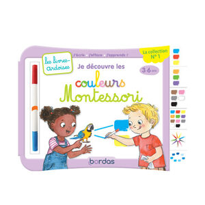 Livre ardoise Je découvre les couleurs Montessori 
