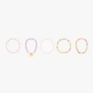 Lot de 5 bracelets fantaisie en perles pour fille  