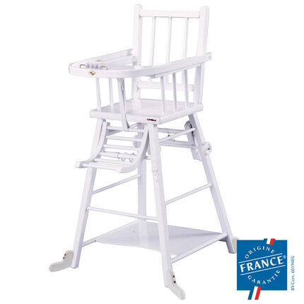 Chaise Haute Transformable Laque Blanche Orchestra Fr