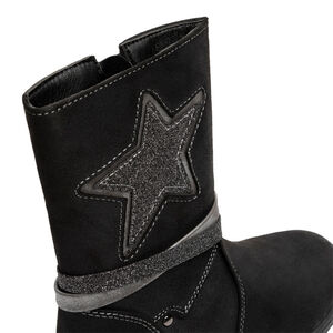 Bottes noires à étoile pailletée pour fille 