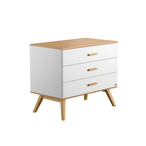 Commode Nautis 3 tiroirs - Blanc / Bois 
