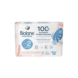 Pack de 28 couches naturelles taille 2 (3 à 6 kg) 