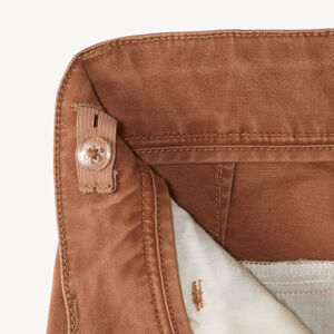 Pantalon garçon droit en toile avec ceinture 