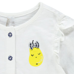 Gilet en coton à poire printée et noeud au dos 