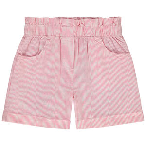 Short paperbag en toile rayée pour fille 