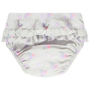 Culotte de bain couche imprimé avec volants pour bébé fille 