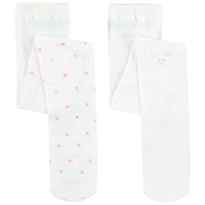 Lot de 2 collants fin à motifs pour fille 