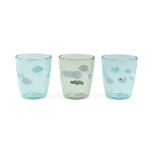 Lot de 3 mini verres Yummy Happy Clouds vert 