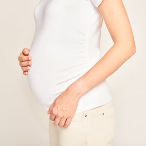 T-shirt de grossesse manches courtes uni 