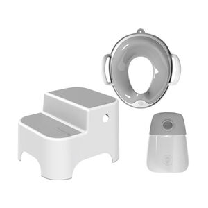 Set d'apprentissage de la propreté 3 en 1 blanc/gris 