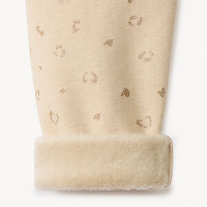 Legging imprimé pailleté et doublé sherpa pour fille 