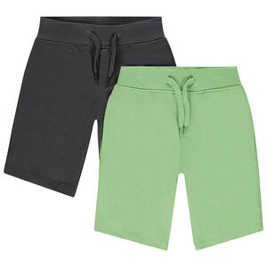 Lot de 2 bermudas unis pour garçon 