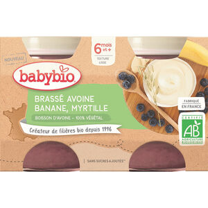 Brassé végétal avoine, banane et myrtille 2x130g 