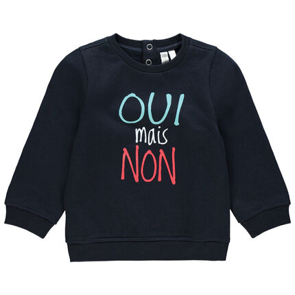 Sweat En Molleton A Message Printe Pour Bebe Garcon Orchestra Fr