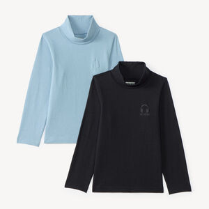 Lot de 2 sous-pulls à col cheminée garçon 