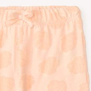 Short en maille éponge avec motifs fantaisie en relief pour bébé fille 