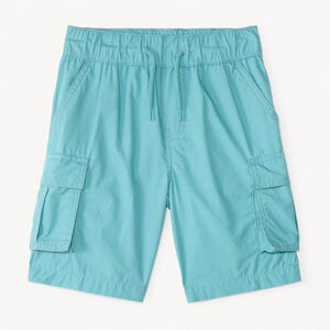 Bermuda cargo uni en popeline pour garçon 
