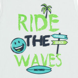 Ensemble pour enfant garçon débardeur et bermuda print SmileyWorld 