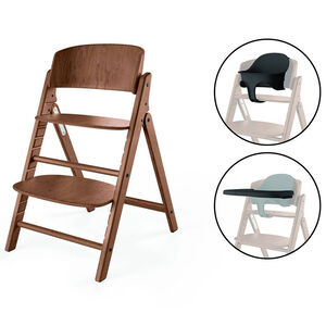 Chaise haute évolutive Click & Fold 3-en-1 All Natural Dark 